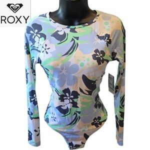 Roxy 🌸 Love Onesie / Floral Long Sleeve / 1 Pc Rashguard Swimsuit / Small / New